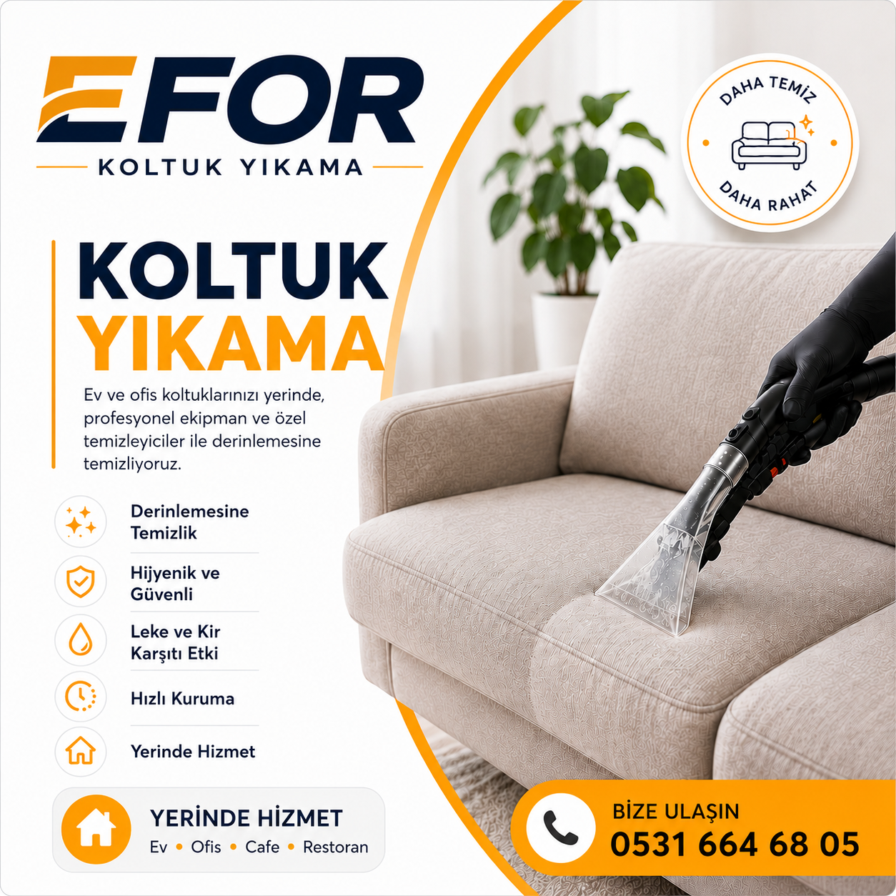 Bursa Efor Koltuk Yıkama profesyonel koltuk temizliği
